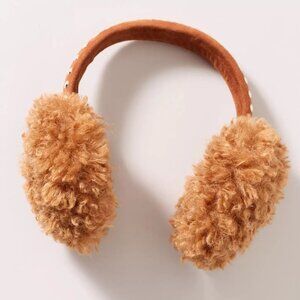 NWT Anthropologie Violet & Brooks Studded Faux Fur Earmuffs Chocolate